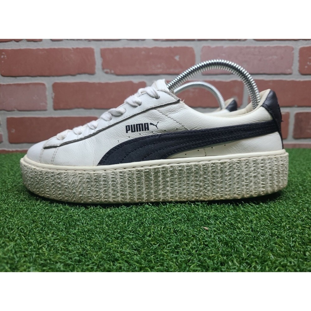 Puma Rihanna Creeper Fenty Leather Traditional White Black 364462 01 Sz 8.5 - Picture 7 of 12